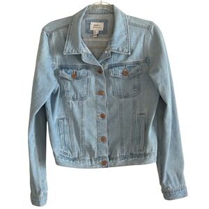 Forever 21 Essential Denim Jacket Light Wash Blue Trucker Womens Size M